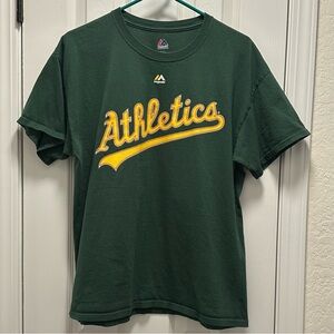 Oakland Athletics Stephen Piscotty Majestic MLB T-Shirt L